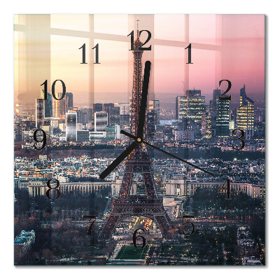 Glasuhr quadratisch Eiffelturm Paris