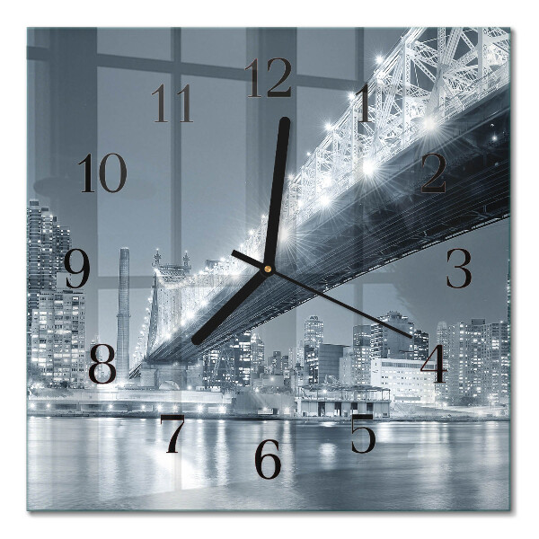 Quadratische wanduhr modern Brücke