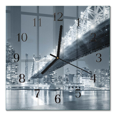 Quadratische wanduhr modern Brücke