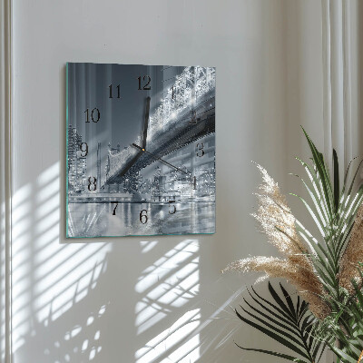 Quadratische wanduhr modern Brücke