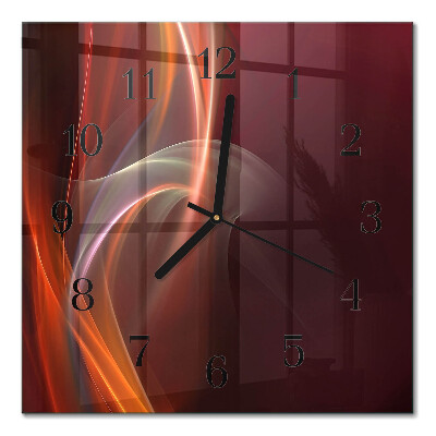 Quadratische wanduhr modern Abstrakte Linien