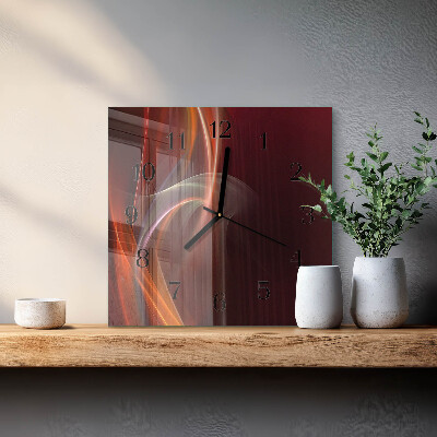 Quadratische wanduhr modern Abstrakte Linien