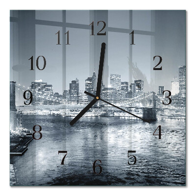 Quadratische wanduhr modern Nachthorizont