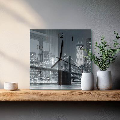 Glasuhr quadratisch Horizontale Brücke