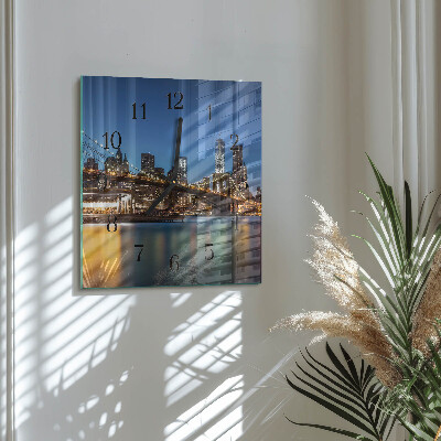 Moderne wanduhr quadratisch Horizontale Brücke