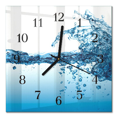 Quadratische wanduhr modern Wasser