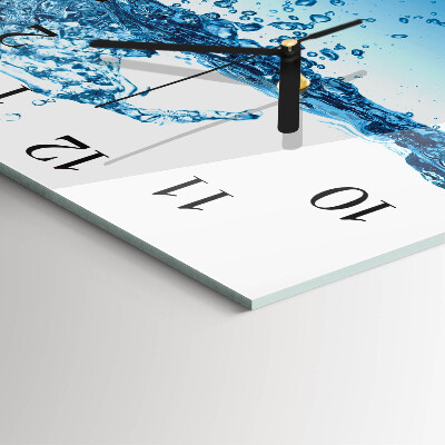 Quadratische wanduhr modern Wasser