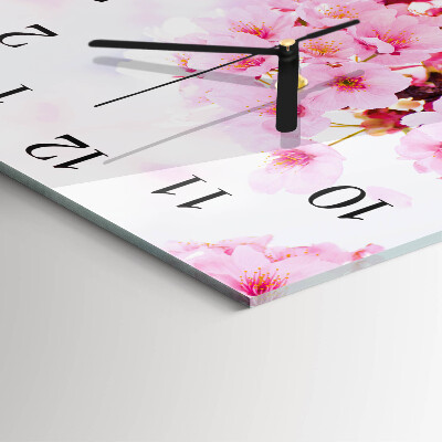 Moderne wanduhr quadratisch Blumen
