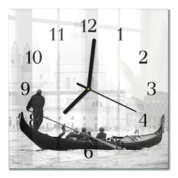 Quadratische wanduhr modern Venezianisches Boot