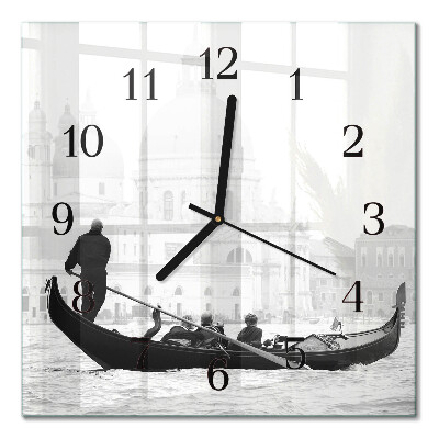 Quadratische wanduhr modern Venezianisches Boot