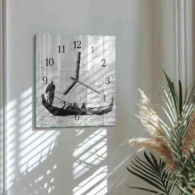 Quadratische wanduhr modern Venezianisches Boot