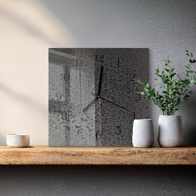 Quadratische wanduhr modern Wassertropfen