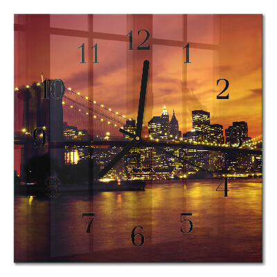 Moderne wanduhr quadratisch Horizontale Brücke