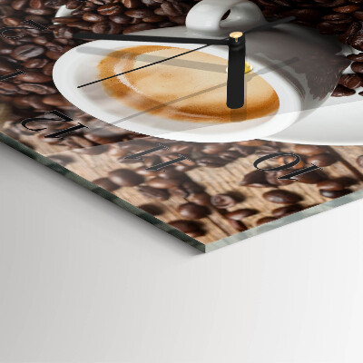 Quadratische wanduhr Eine Tasse Kaffee