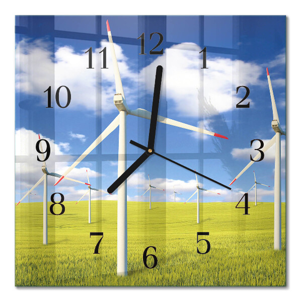 Quadratische wanduhr modern Windpark