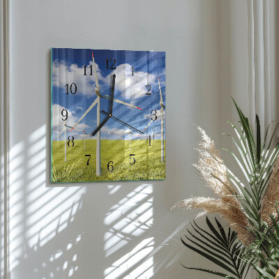 Quadratische wanduhr modern Windpark
