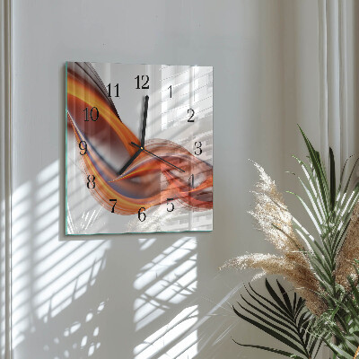 Quadratische wanduhr modern Abstrakter Rauch