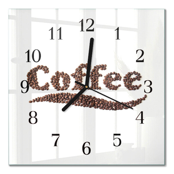 Wanduhr mit motiv quadratisch Kaffee 