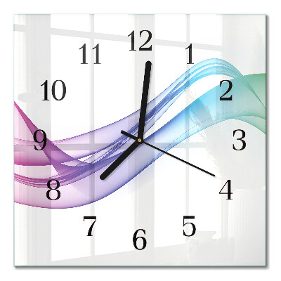 Quadratische wanduhr modern Abstrakte Linien