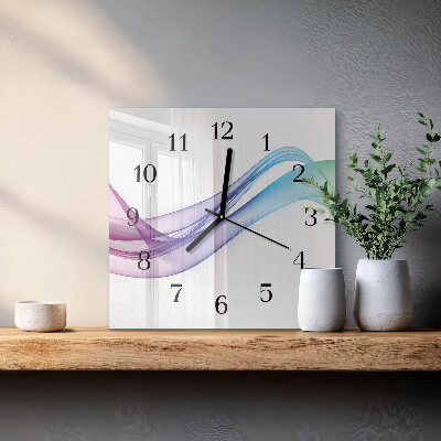 Quadratische wanduhr modern Abstrakte Linien