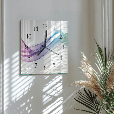 Quadratische wanduhr modern Abstrakte Linien