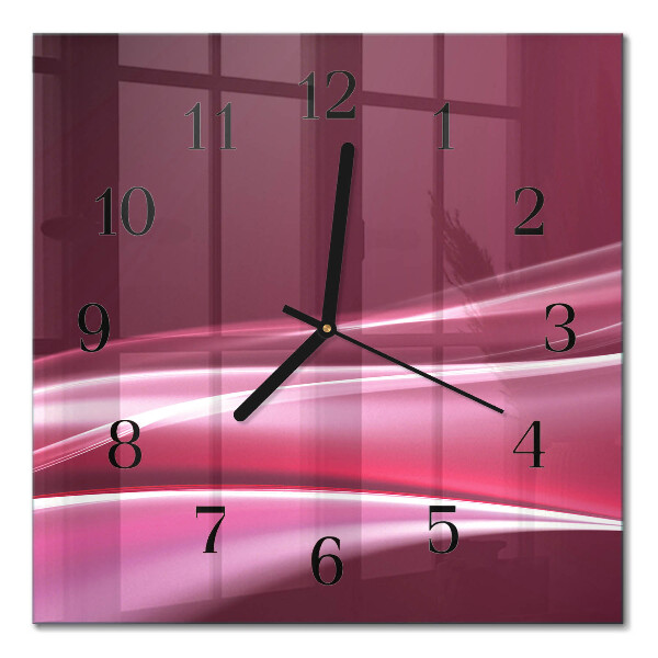 Glasuhr quadratisch Abstrakte Linien