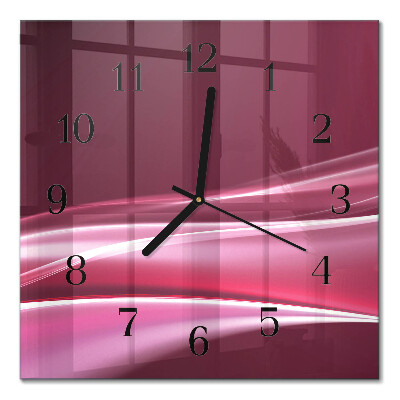 Glasuhr quadratisch Abstrakte Linien