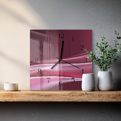 Glasuhr quadratisch Abstrakte Linien