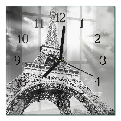 Quadratische wanduhr Eiffelturm Paris