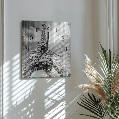 Quadratische wanduhr Eiffelturm Paris