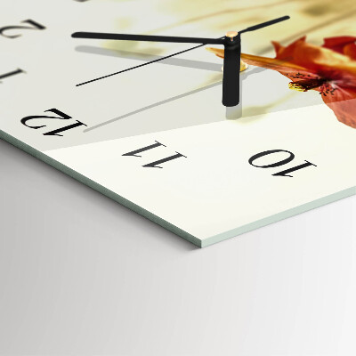 Quadratische wanduhr modern Mohn