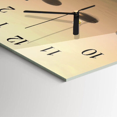 Quadratische wanduhr modern Steine ​​Wasser