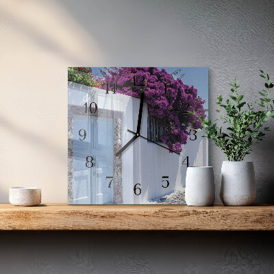 Moderne wanduhr quadratisch Blumen für Zuhause