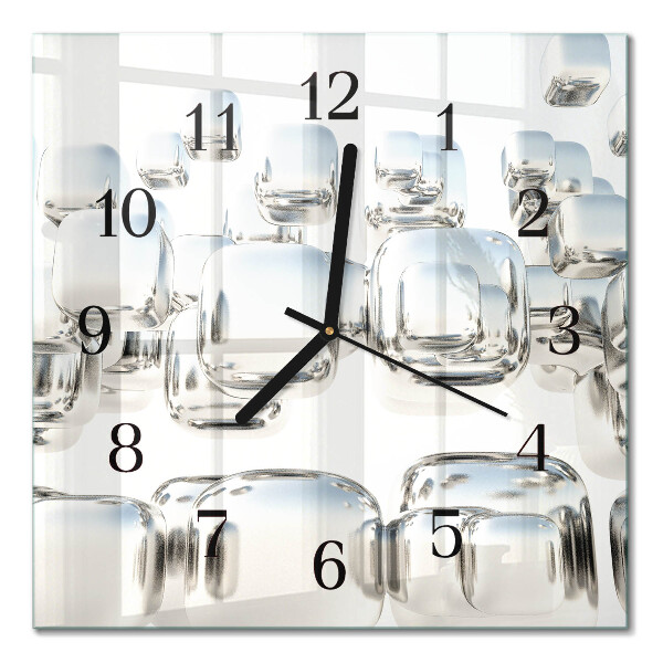 Quadratische wanduhr 3D-Würfel
