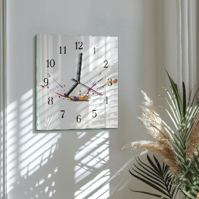 Moderne wanduhr quadratisch Flecken