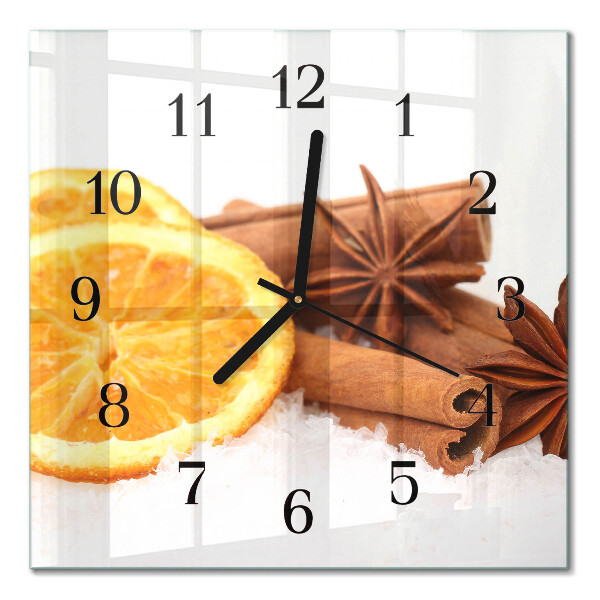 Quadratische wanduhr Zitrone-Vanille