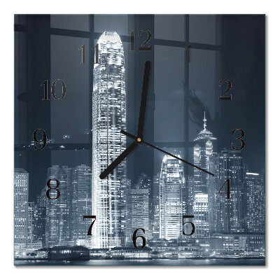 Quadratische wanduhr modern Horizont
