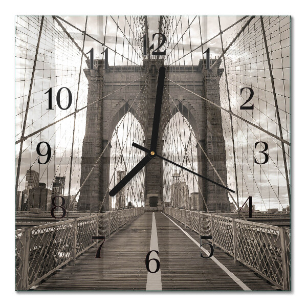 Quadratische wanduhr modern Brücke