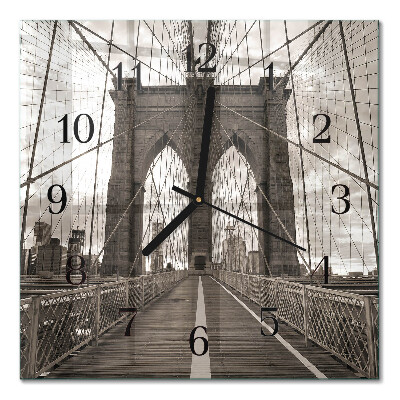 Quadratische wanduhr modern Brücke