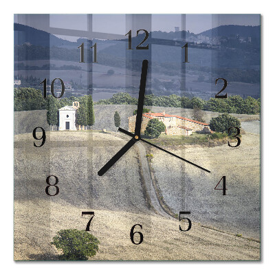 Quadratische wanduhr modern Landschaft
