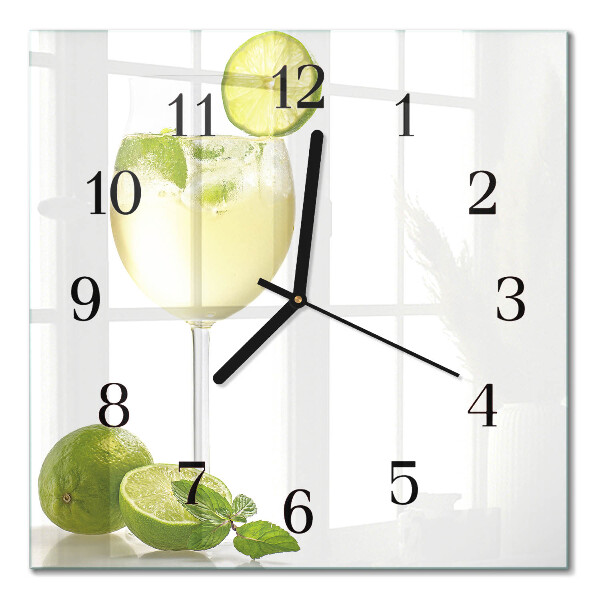 Quadratische wanduhr Kalziumkarbonat