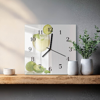 Quadratische wanduhr Kalziumkarbonat