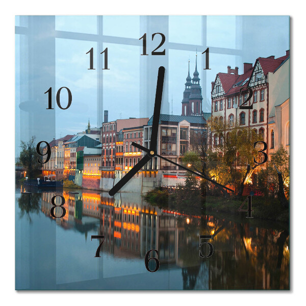 Quadratische wanduhr Altstadt