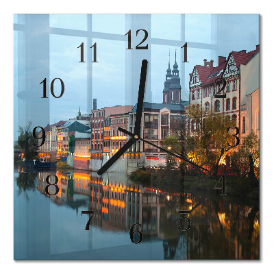 Quadratische wanduhr Altstadt