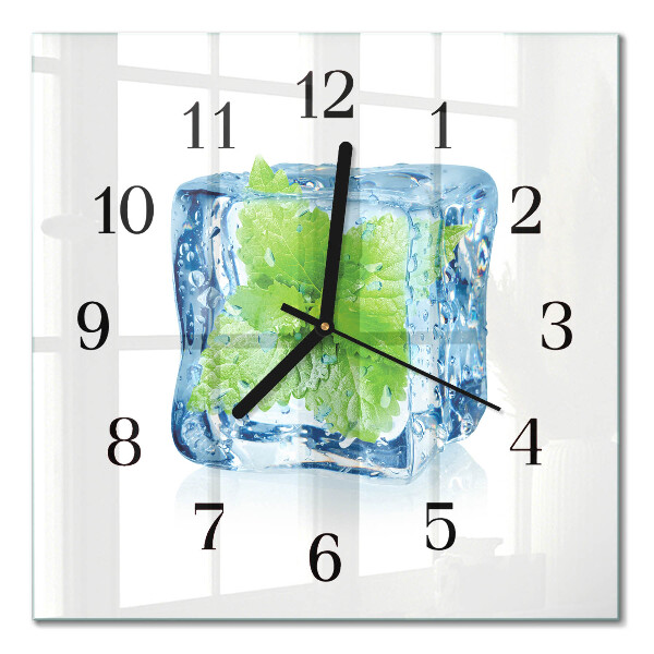 Glasuhr quadratisch Eisminze