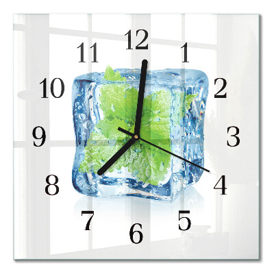 Glasuhr quadratisch Eisminze