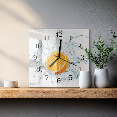 Moderne wanduhr quadratisch Wasser