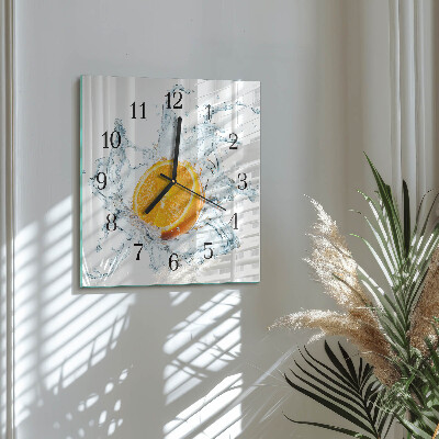 Moderne wanduhr quadratisch Wasser