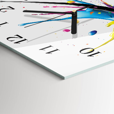 Wanduhr mit motiv quadratisch Farbe