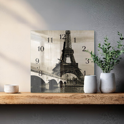 Quadratische wanduhr modern Paris